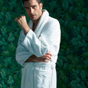 Bathrobe Etoile Blanc Unisex